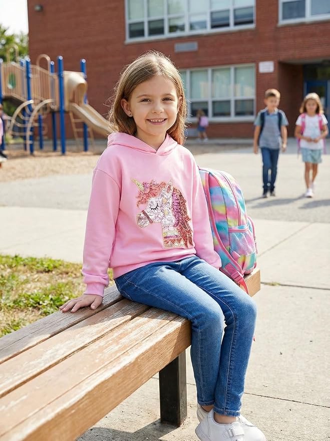WELAKEN Sweatshirts for Girls Toddler & Kids II Little Girl's Pullover Tops - Image 3