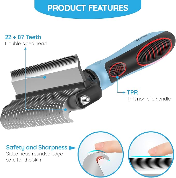 Dog Brush and Cat Brush – 2 Sided Pet Grooming Tool - Image 2