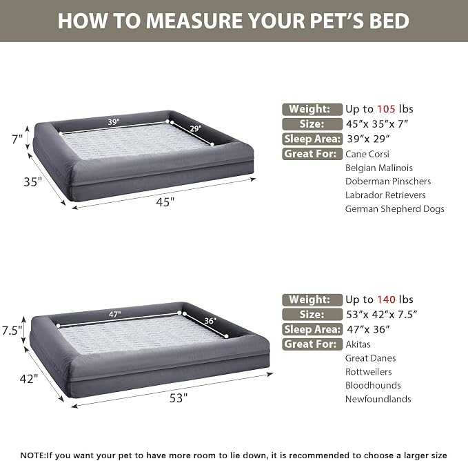 WNPETHOME XXL Extra Large Dog Bed, Washable Dog Couch - Image 3