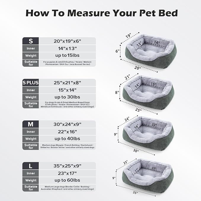 INVENHO Dog Bed Medium Size, Orthopedic Warming Soft Calming Sleeping Durable - Image 5