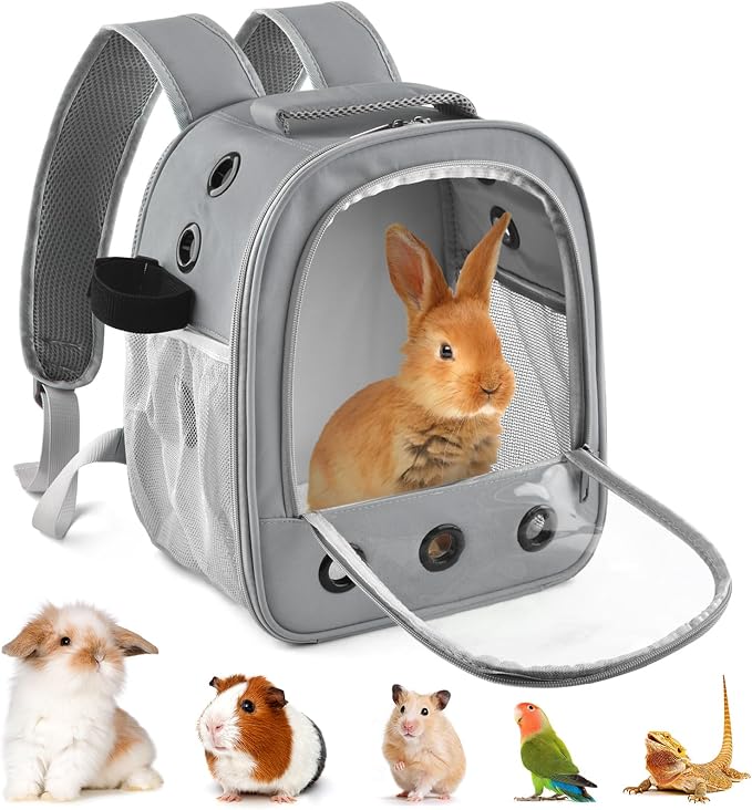 Guinea Pig Carrier Backpack, Portable Small Pet Travel Carriers by DBNESS