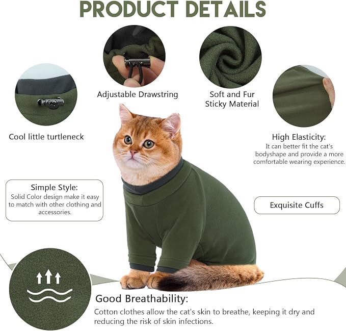 Sticky Cat Clothes Stretchy, Sphynx Hairless Sweater & Pajamas - Image 2