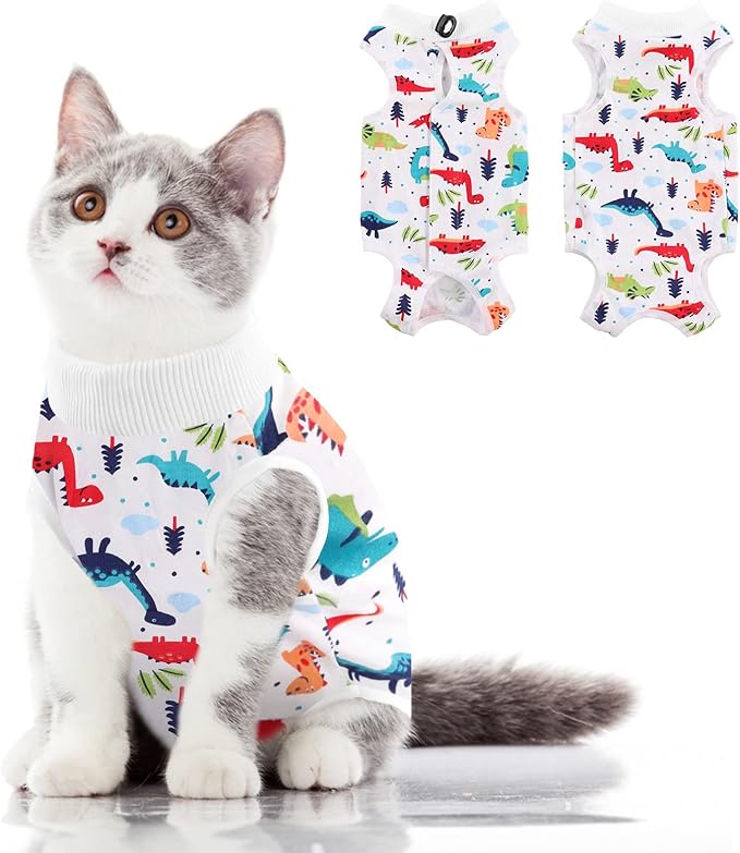 SUNFURA Cat Recovery Suit, Kitten Surgical Full Bodysuit by SUNFURA