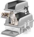 2 Pack XL Stainless Steel Litter Box Enclosure by Suzzipaws