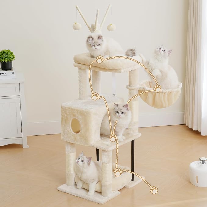 Heybly Cat Tree, 45.3-Inch Cat Tower - Image 2