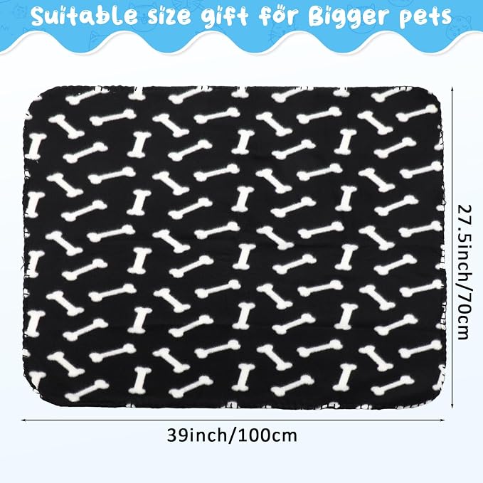 Eccliy 20 Pcs Puppy Blanket Pet Soft Fleece Dog Blankets Warm Felt Throw Sleep - Image 2