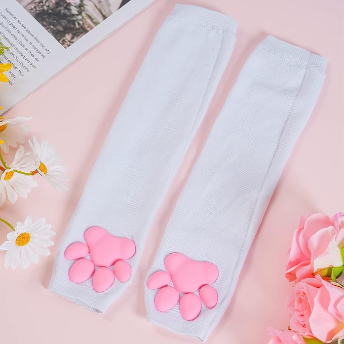 Nydotd Cat Paw Pad Mittens Gloves Kawaii Pink 3D Claw Fingerless Cute Cat - Image 7