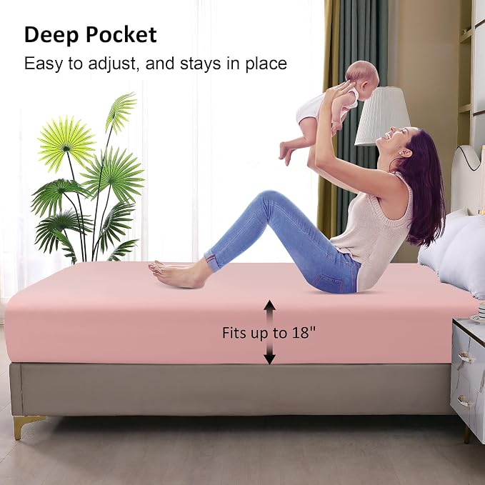 Twin Mattress Protector Waterproof, Fitted Sheet Style Breathable Mattress Cover - Image 4