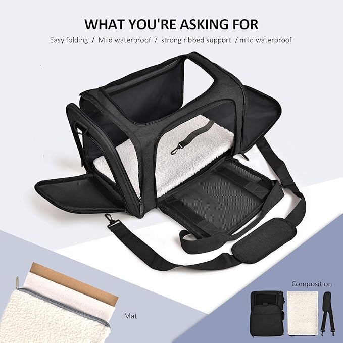 Henkelion Large Soft Sided Cat and Pet Carrier - Image 2