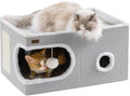 Cat Bed for Indoor Cats Cube House, Covered Cat Cave Beds & Furniture by Garnpet