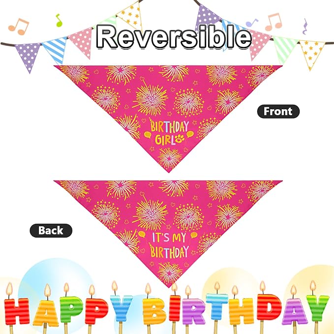 Dog Birthday Decorations Rose Pink, Dog Birthday Party Supplies - Image 6