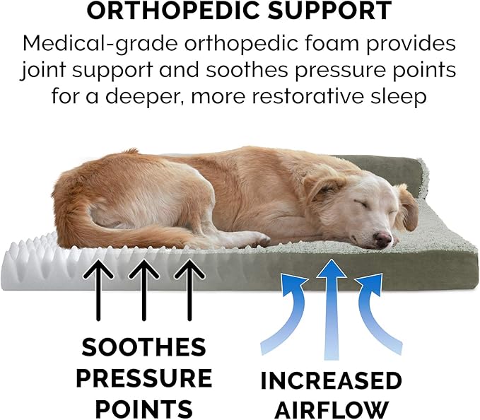 Furhaven Orthopedic Dog Bed for Large/Medium Dogs w/ Removable Bolsters & - Image 5