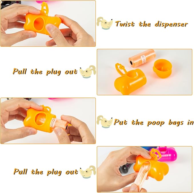 40 Pack Bone Shaped Poop Bag Dispenser Pet Waste Disposal Bag Dispenser - Image 4