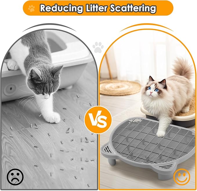 Litter Catching Step for Cat Litter Box, Litter Trap Stool for Automatic Litter - Image 3