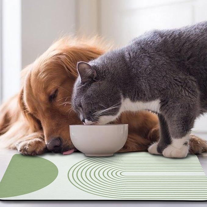 Dog Food Mats for Floors Waterproof, Cat Water Bowl Mats Pet Feeding Absorbent - Image 7