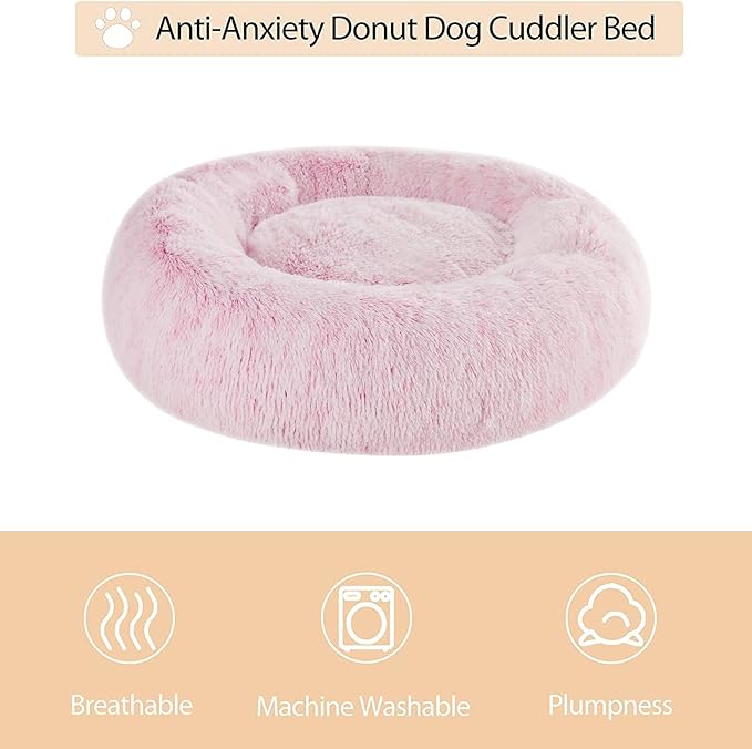 WNPETHOME Donut Dog Beds Large Sized Dog, Anti-Anxiety Caming Large Pet Bed - Image 3