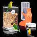 No Mess Bird Feeder for Cage, Automatic Drinker for Parakeet, Canary & Budgies by Kenond