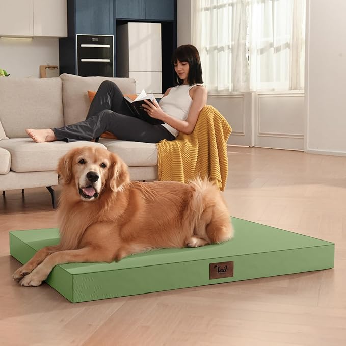 Outdoor Dog Bed for Medium Dogs, Waterproof Dog Crate Mat Orthopedic Egg Crate - Image 5