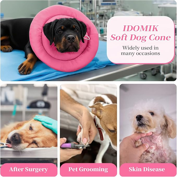 IDOMIK Dog Recovery Collar, Waterproof Soft Dog Cone After Surgery, Comfy - Image 7