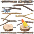12PCS Natural Wood Bird Perches by Unknown