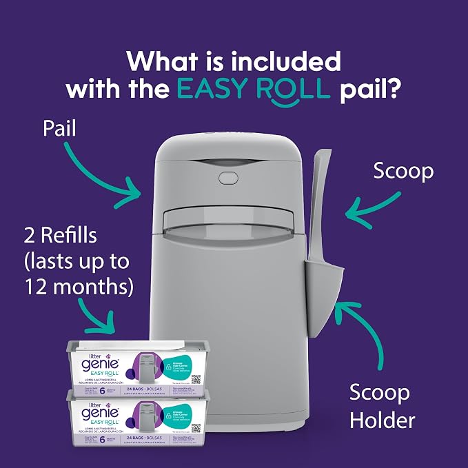 Bundle of Litter Genie Easy Roll Pail | Cat Litter Box Waste Disposal System - Image 2