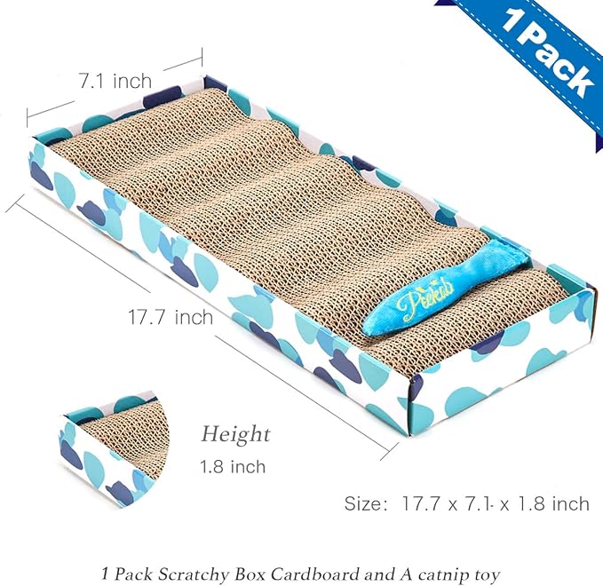 PEEKAB Cat Scratcher Cardboard Reversible Cat cat Scratch Pad Kitty Corrugated - Image 5