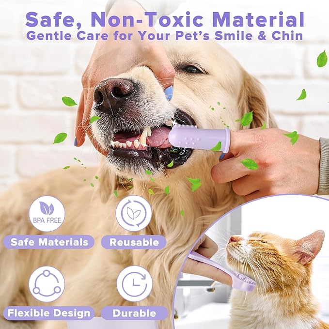 6PCS Pet Grooming Kit for Dogs, Cats and Horses | Dog Washing Gloves | Dog Bath - Image 6