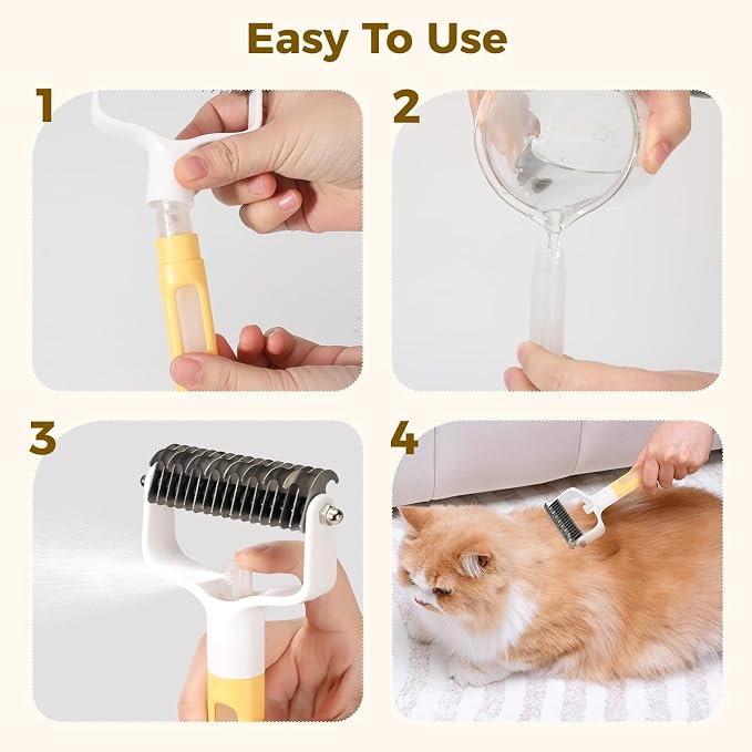 Undercoat Rake for Dogs & Cats, Double-Sided Deshedding Dematting Tool - Image 5