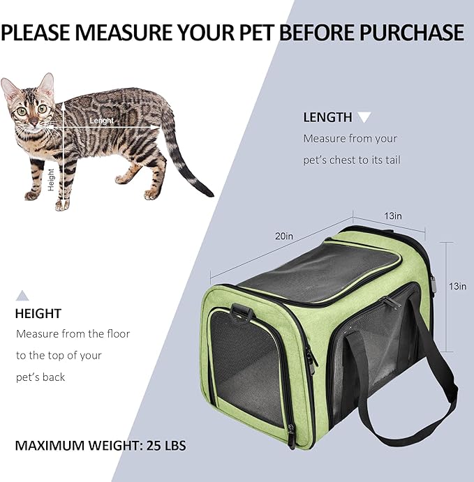 Henkelion Large Cat Carriers Dog Carrier Pet Carrier - Image 4