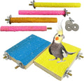 Hamiledyi 6 PCS Bird Perch Stand Toy Wood Parrot Paw Grinding Stick Perch Stand by Hamiledyi