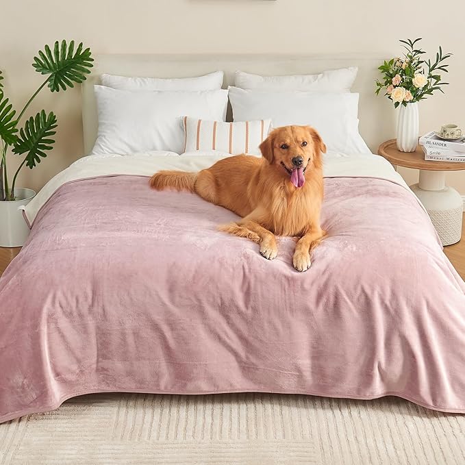 Waterproof Blanket 80"x90" for Adults, Reversible Waterproof Bed Cover for Dogs by Yaning