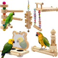 5PCS Bird Perch and Toy Set. Includes a Perch, and Chew Toy. Hangable Natural by Unknown