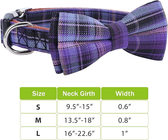Faleela Soft &Comfy Bowtie Dog Collar, Detachable and Adjustable Bow Tie Collar - Image 4