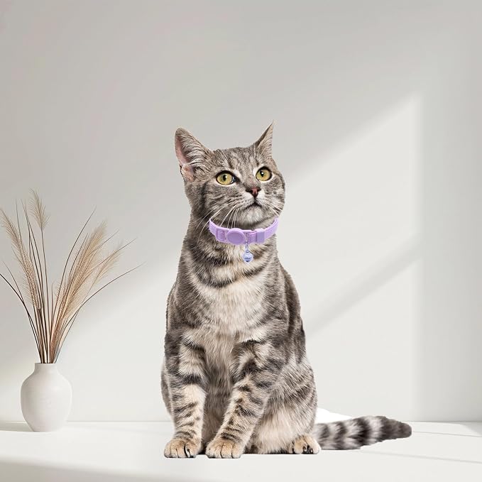 Breakaway Cat Collar with Bell, Safety Buckle Kitten Collar, Elastic Strech - Image 7