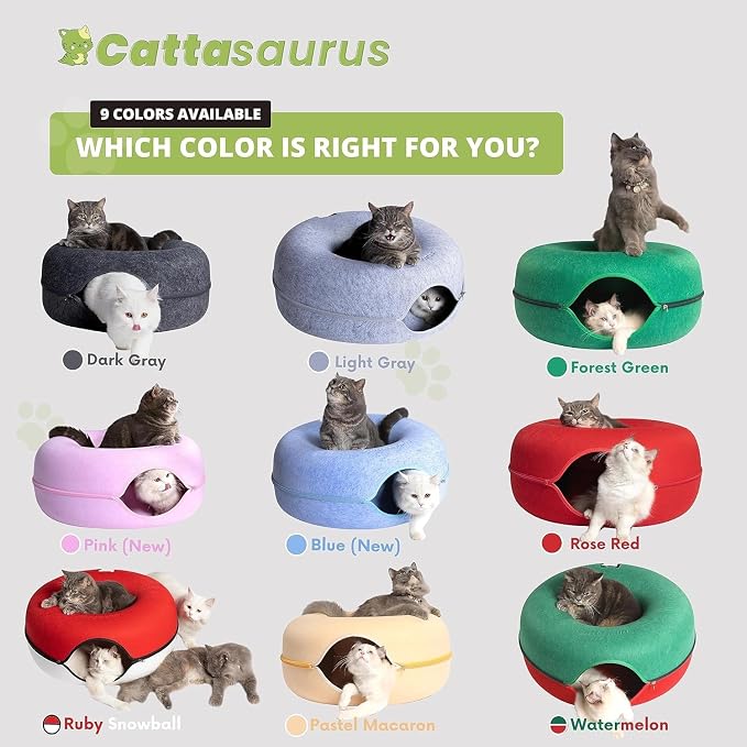 CATTASAURUS Peekaboo Cat Cave for Multiple & Large Cats Up to 30-45 Lbs - Image 8