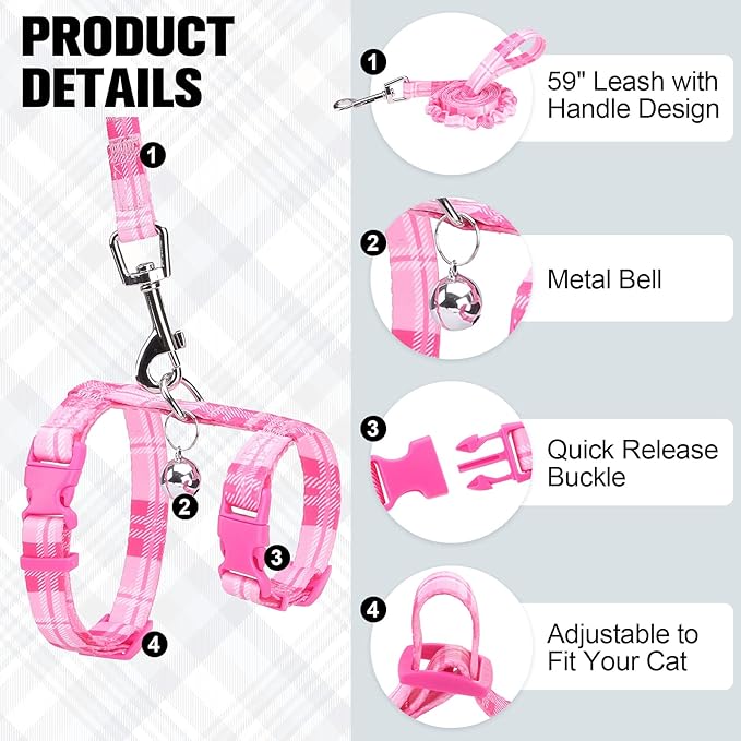 BEAUTYZOO Cat Harness and Leash Set Escape Proof - Image 2