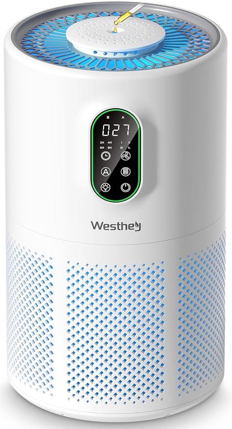 Air Purifiers for Home Large Room up to 1650 ft², WESTHEY H13 True HEPA Air by WESTHEY