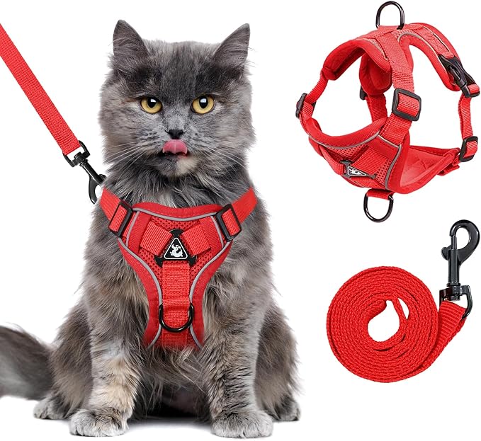 XL Cat Harness Escape Proof for Heavy Cats by GCVOPTON