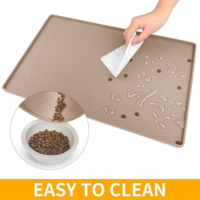 Ptlom Dog Food Mat Anti-Slip Bowl Mats - Image 6