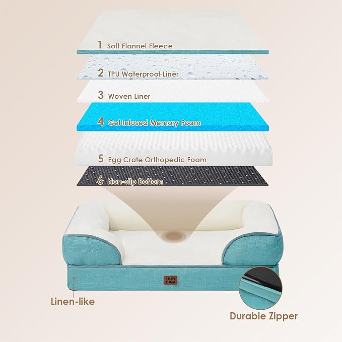 EHEYCIGA Orthopedic Dog Bed for Small Dogs, Waterproof Memory Foam Small Dog - Image 5
