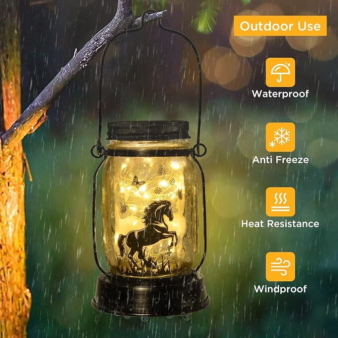 kyoryuger Horse Gifts for Women/Men Horse Lovers Solar Lantern Mom Birthday - Image 5