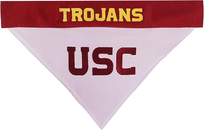 Pets First Collegiate Pet Accessories, Reversible Bandana, USC Trojans Size - Image 3