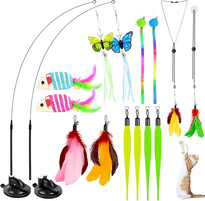 HONGDDY Cat Toys for Indoor Cats, Hanging Door Kitten Wand by HONGDDY