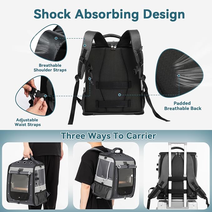 Bird Carrier with Shade Cover, Adjustable Height Standing Perch, 2 Feeder Bowls - Image 4