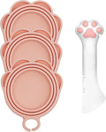 3 Pcs Cat Food Can Lids & One Opener | Cute Paw Shape Can Covers and Opener by DORUI