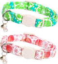 Cat Collar-2 Pack Cute Cat Collars Peach & Lemon Print Breakaway by BoboRainbow