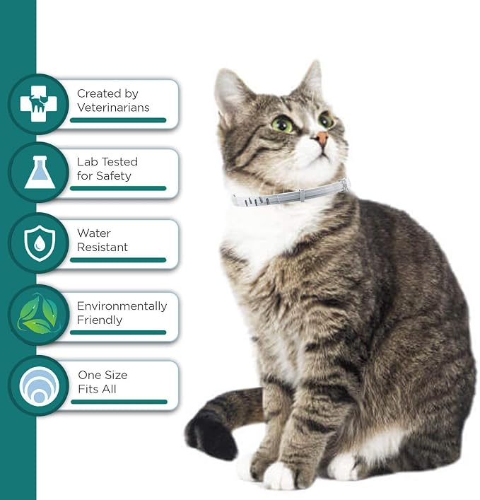 Flea and Tick Collar for Cats. Offers 4 * 6 Months of Protection. Made from - Image 2
