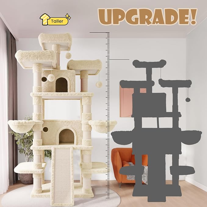 SHA CERLIN 81 Inches Extra Large Cat Tree - Image 3