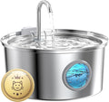 Stainless Steel Pet Water Fountain: 108oz/3.2L Cat Fountains by GIOTOHUNPetLife