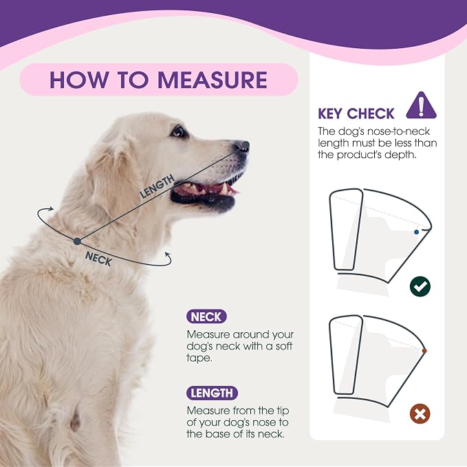 Dog Cone Collar After Surgery for Large Dogs, Adjustable Soft Cone for Dogs to - Image 3